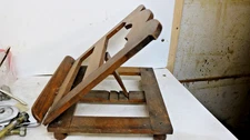 antique oak folding book stand