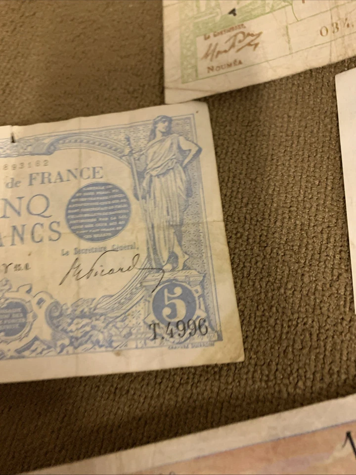 1960 Banque Of France Banknote 10 Francs 5 Note Lot Occupied WW2 - Image 3 of 4