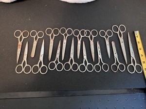 16 Vintage Metal Scissors School 