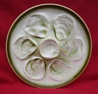 Vintage French Faience St Amand Oyster Plate  1970's
