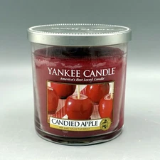 Yankee Candle Candied Apple Jar With Lid 7oz Red New Never Lit RARE