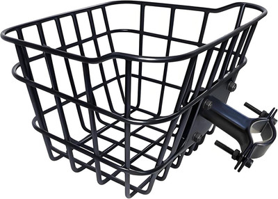 Small Basket for Scooter with Fixed Holder - Rust-Resistant Front Mount for Elec