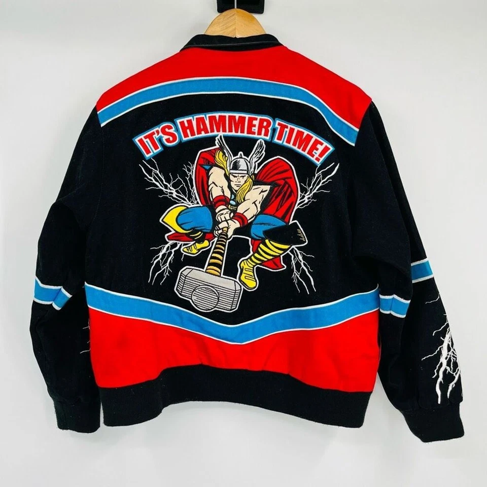 Chaqueta Marvel Comics Estampado Thor Manga Larga Negra Jóvenes Niños Talla 2XL Foto 2 de 4