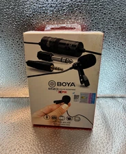 BOYA XPIX Clip-on Mini Mic Microphone 3.5mm Lavalier Mic For DSLR