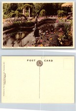 Victoria British Columbia Canada Butchart's Gardens Pond Fountain Postcard AI432