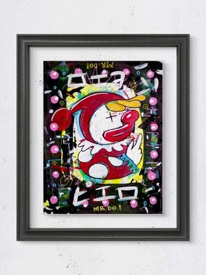 Modern Mr. Do Arcade 11x14 Original Painting Acrylic Paper Video Game Wall Art