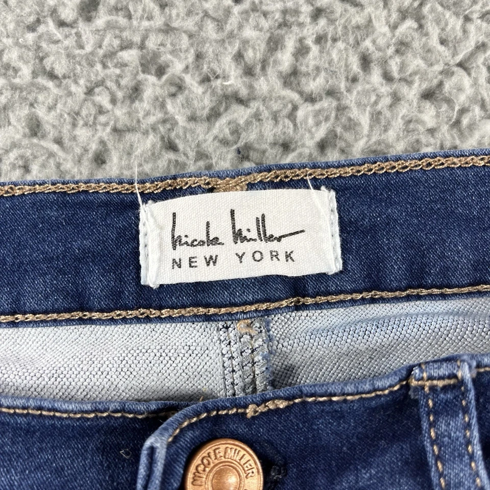 NICOLE MILLER SHORTS MUJER 6 AZUL SOHO TIRO ALTO TALLA 28 CINTURA 8 ENTREPIERNA DENIM Foto 3 de 4