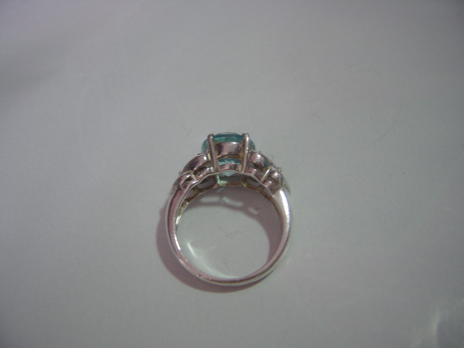 superb Solid Silver chunky Ring-superb swiss blue… - image 5