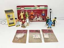 Vintage Lot Train Accessories LGB People Telephone Booth Light Parts Only As Is