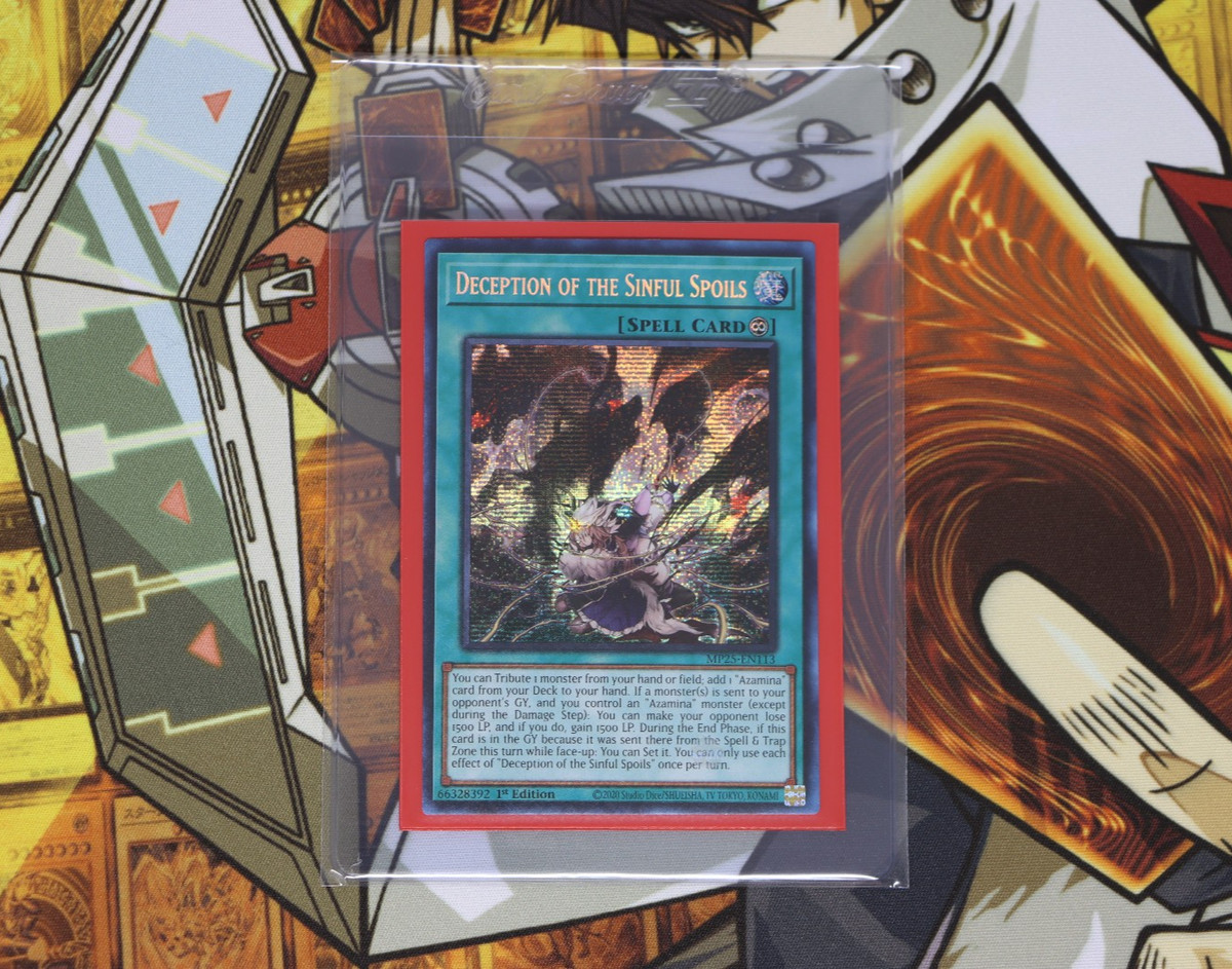 YuGiOh Spell Deception of the Sinful Spoils MP25-EN113 1st Prismatic Secret Rare