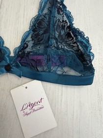NWT L'Agent by Agent Provocateur Dani Bralette Bra Teal/Black Size M