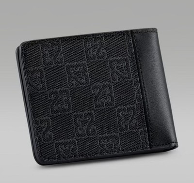 Nike Air Jordan Monogram Black Bifold Wallet Metallic Jumpman Logo