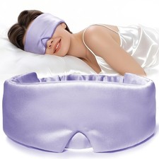 Silk Sleep Mask for Women Men, Adjustable 100 Mulberry Silk Sleep Eye Mask f...