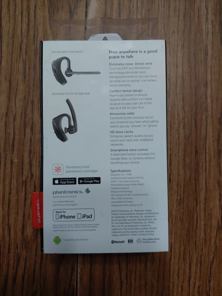 Plantronics - Voyager 5220 Bluetooth Headset Untested - Image 2 of 4