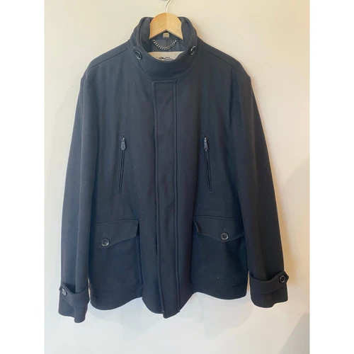 Cappotto Burberry London uomo nero taglia 56 a US Large misto lana lunghezza media