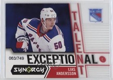 2018-19 Upper Deck Synergy Exceptional Talent 63/749 Lias Andersson #ET-16 d8r
