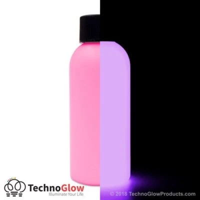 TECHNOGLOW Glow in the Dark Paint, Bright Cotton Candy - UV Reactive Luminescent Paint