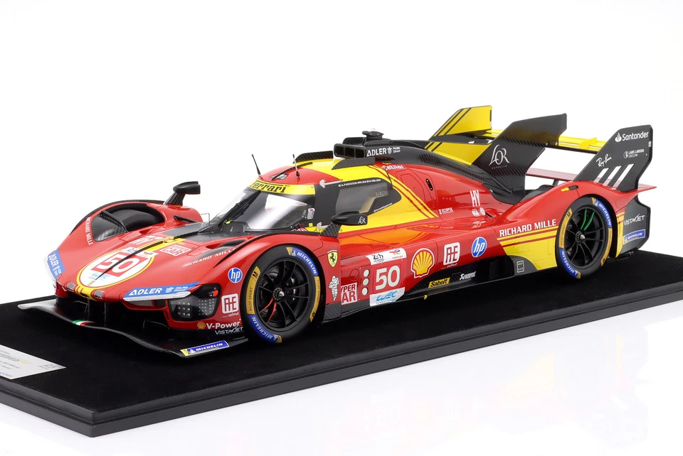 New LOOKSMART FERRARI 499P 3.0L TURBO V6 AF 2024 1:12 Model Car Red LS1211 KidBX - Image 2 of 4