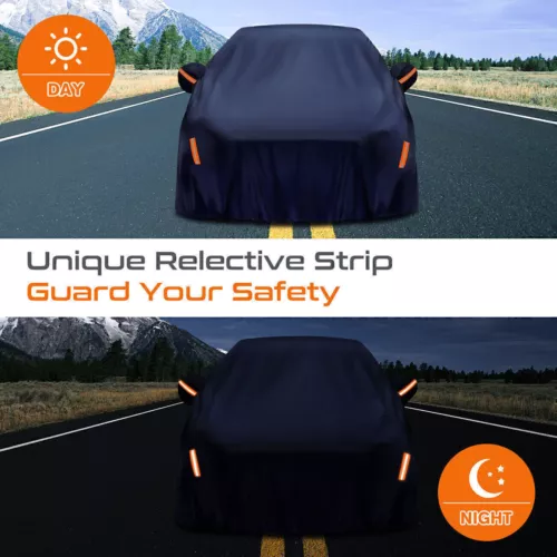 Full Car Cover Waterproof All Weather Protection Anti-UV Rain Snow Anti Scratch - Picture 7 of 11
