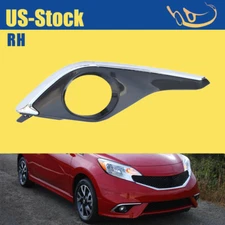 Right Fog Light Cover Bezel W/Chrome Trim For 2014-2016 Nissan Versa Note SR