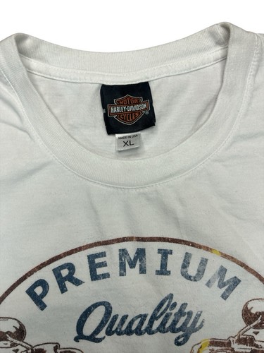 Camiseta Harley Davidson Para Hombre Etiqueta Premium Manga Corta Blanca Talla X-Grande - Imagen 4 de 7