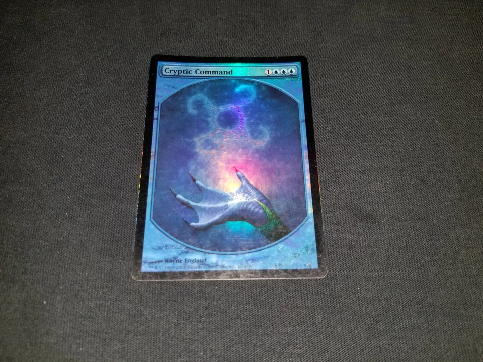 MTG 1x Player Rewards Promo blue MP FOIL TEXTLESS Cryptic Command - Image 3 of 4