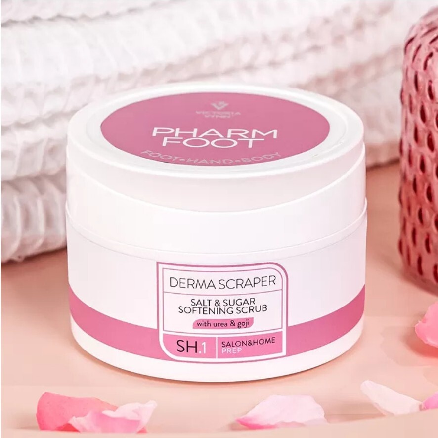 Victoria Vynn PHARM FOOT Salt & Sugar BODY SCRUB Exfoliating Skincare Urea 200g