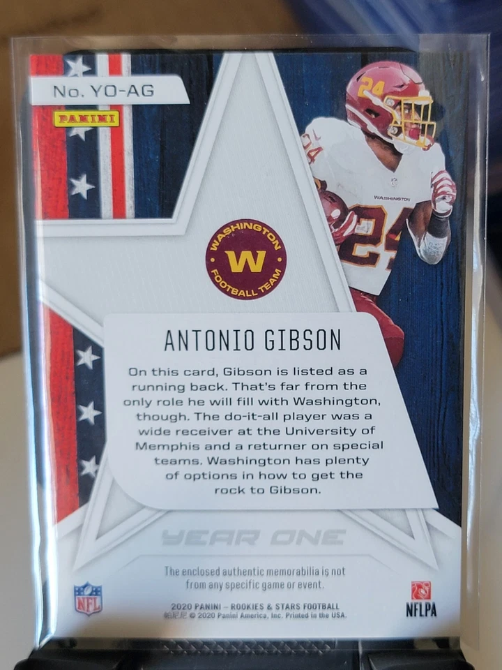 2020 Rookies & Stars Antonio Gibson Relic Jersey Year One Washington YO-AG - Image 2 of 2