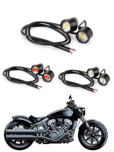 1 Pair Motorcycle Parts Waterproof LED Head Light Fog Driving Lights Universal - Picture 6 of 12
