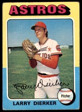 1975 Topps #49 Larry Dierker Low Grade Houston Astros