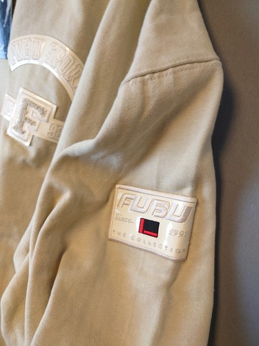 Felpa Pullover Uomo VINTAGE NUOVA CON ETICHETTE FUBU Sport 1/4 Quarto Zip Taglia XXL 2XL - Foto 9 di 17