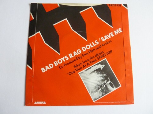 KROKUS BAD BOYS RAG DOLLS 7" SINGLE IN EXCELLENT CONDITION - Picture 2 of 2