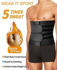 Double Pull Lumbar Brace Back Support Lower Adjustable Waist Trainer Belt Black