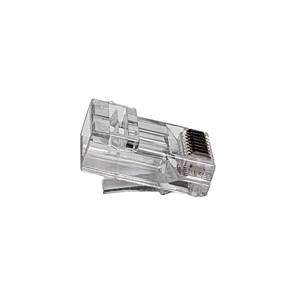Conector enchufe modular de paso CAT6/CAT6A extra grande RJ45 8P8C, 100 un. Foto 3 de 4