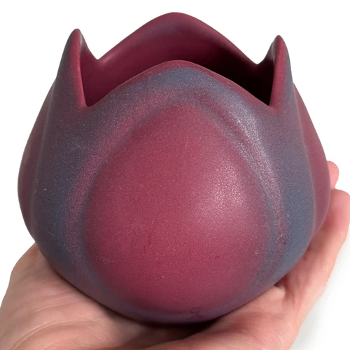 Vintage Van Briggle Tulip Vase Mulberry Persian Rose 3.5" Arts & Crafts USA