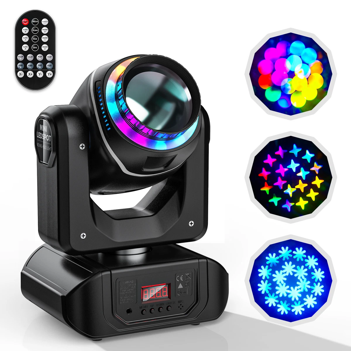 150W RGBW 18 Prism LED 10 Gobo Spotlight Moving Head DMX Stage