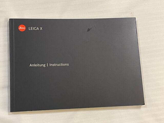 Leica X Instructions English / German Language