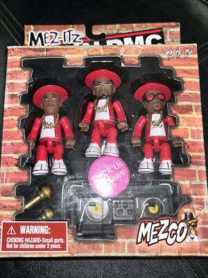 Rare Hip Hop DJ Mez-Itz Toy MEZCO RUN DMC Figure Doll Red Track