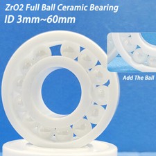 Zro2 Full Ball Ceramic Bearing Inner Dia 3mm-60mm Zirconia Dioxide Ball Bearing
