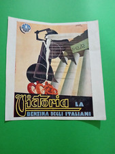 PUBBLICITA'  1934 AGIP BENZINA DEGLI ITALIANI VICTORIA AUTARCHIA FUTURISMO ADV