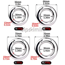 Stainless Steel Scrotum Ring Weight Training Lock Ball Stretcher Man Exerciser