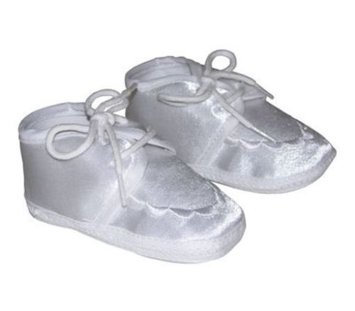 0-6 Month White Satin Lace Embroidered Boy Girl New