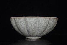 OLD RU KILN CHINESE PORCELAIN LOUTS FLOWER BOWL ST298