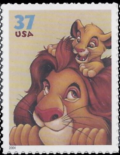 US #3867 MNH 2004 Disney Friendship Simba Mufasa Roi Lion Cub - Photo 1/1
