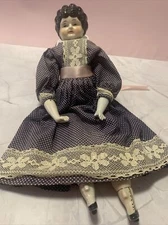 Vintage Low Brow Doll Molded Hair #5 Porcelain Head Arms & Legs