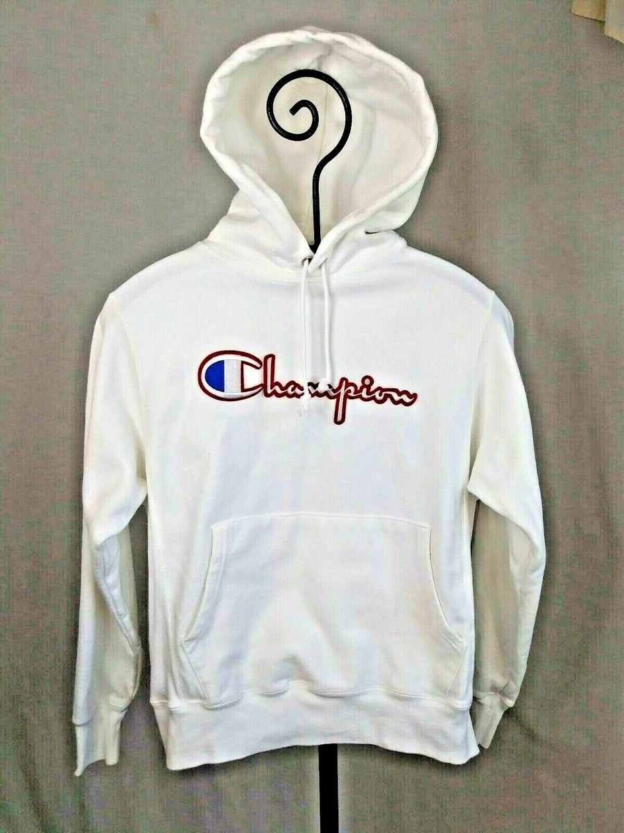 Fleece Hoodie Champion Reverse Weave Sweatshirt White Champion