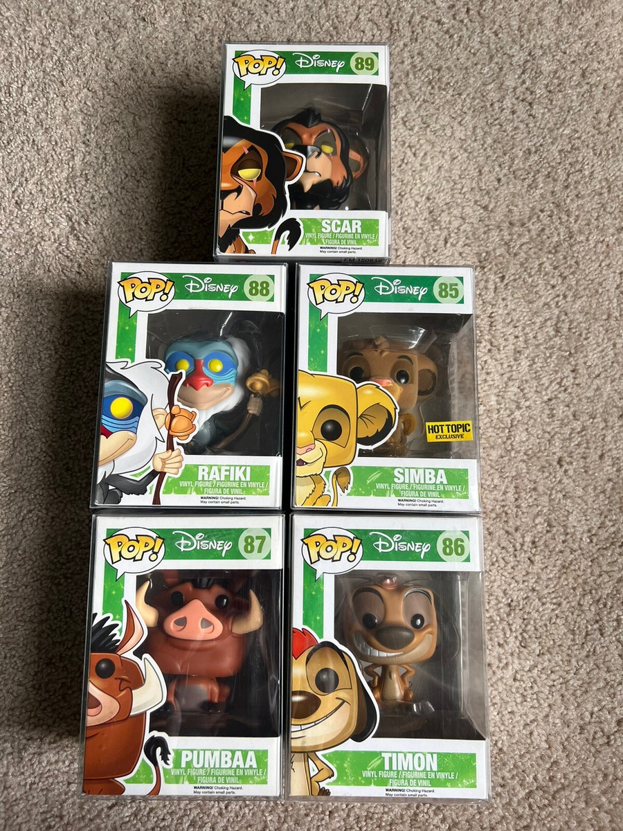 Simba Funko Pop Rafiki 88 Lion King Funko Pop Set, Simba, Scar