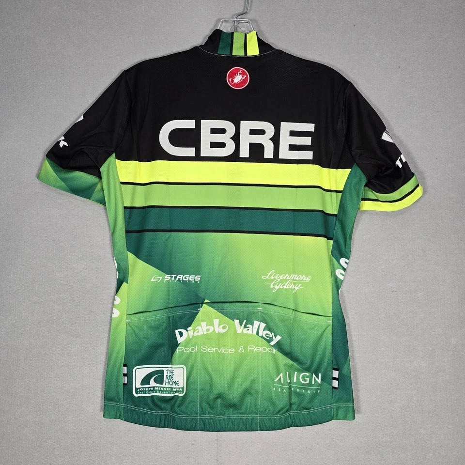 Traje de ciclismo Castelli CBRE Jersey Kiss Air Pad Shorts para mujer grande negro verde Foto 2 de 4