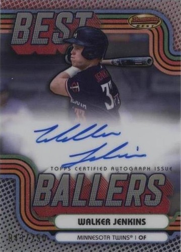 Walker Jenkins 2025 Bowman Prospect Autographs Blue /150 #BPA-WJ 