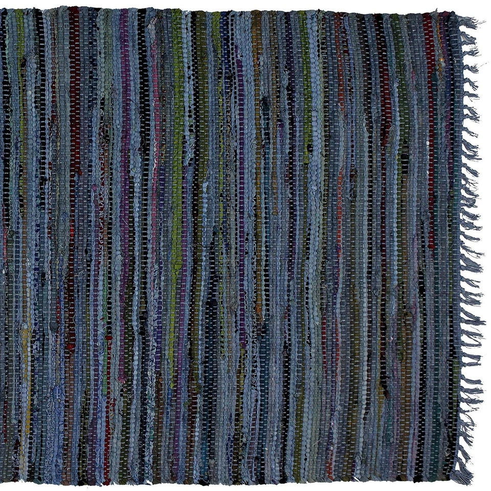 Alfombra Sturbridge Country Rag en denim 30" x 50" Foto 2 de 2